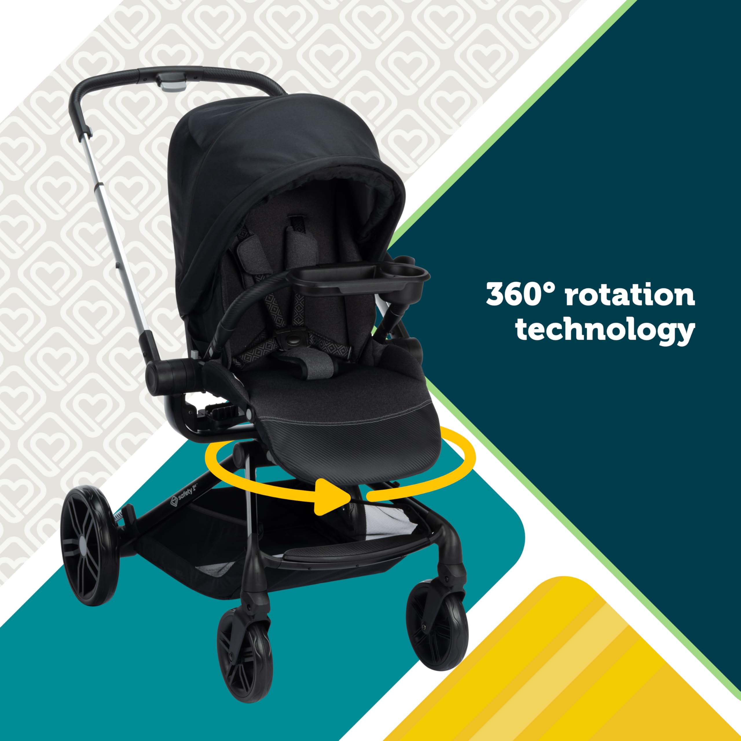 Safety 1ˢᵗ® Turn and Go™ 360° Rotating Modular Travel System, Shade - Image 3