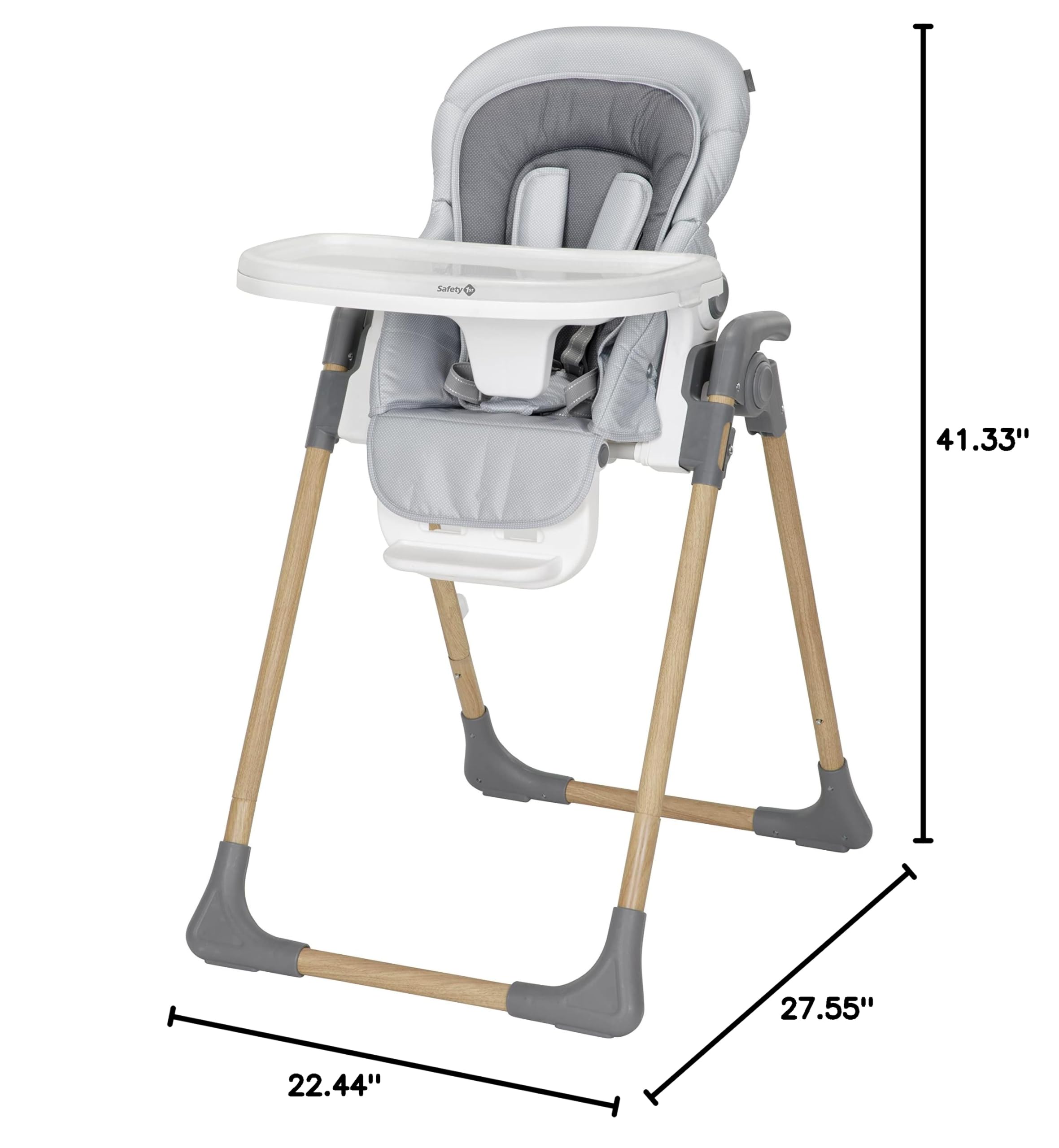 Safety 1st 3-in-1 Grow and Go Plus High Chair, 3 Modes of Use: Infant Recliner, Toddler high Chair, and Child seat, High Street - Image 5
