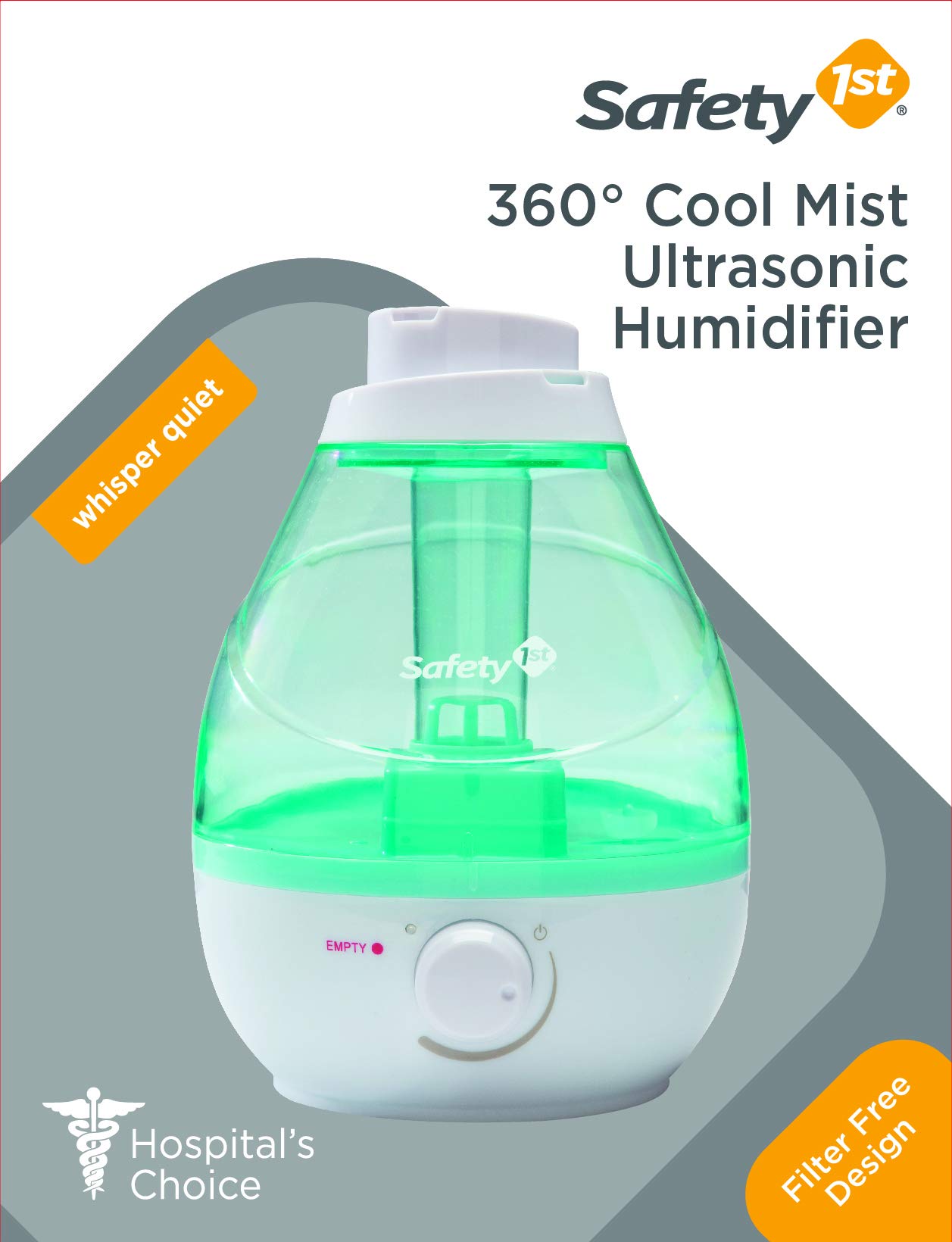 Safety 1st 360 Degree Cool Mist Ultrasonic Humidifier, Seafoam - Image 4