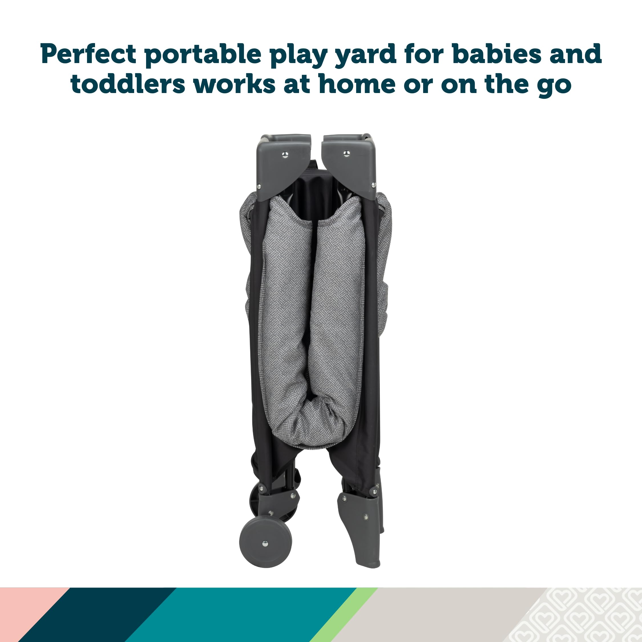 Safety 1st Basic 2-in-1 Play Yard with Bassinet, Gray - Image 7