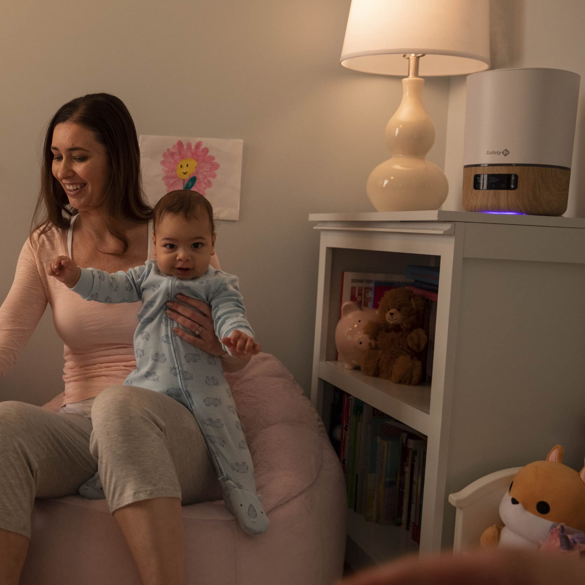 Safety 1st Connected Smart Humidifier — 1 Gallon (3.8L) Tank Size, Cool Mist Humidifier with Hygrometer and Nightlight, and Whisper Quiet for Baby Bedroom, Nursery, iOS and Android Compatible - Image 12