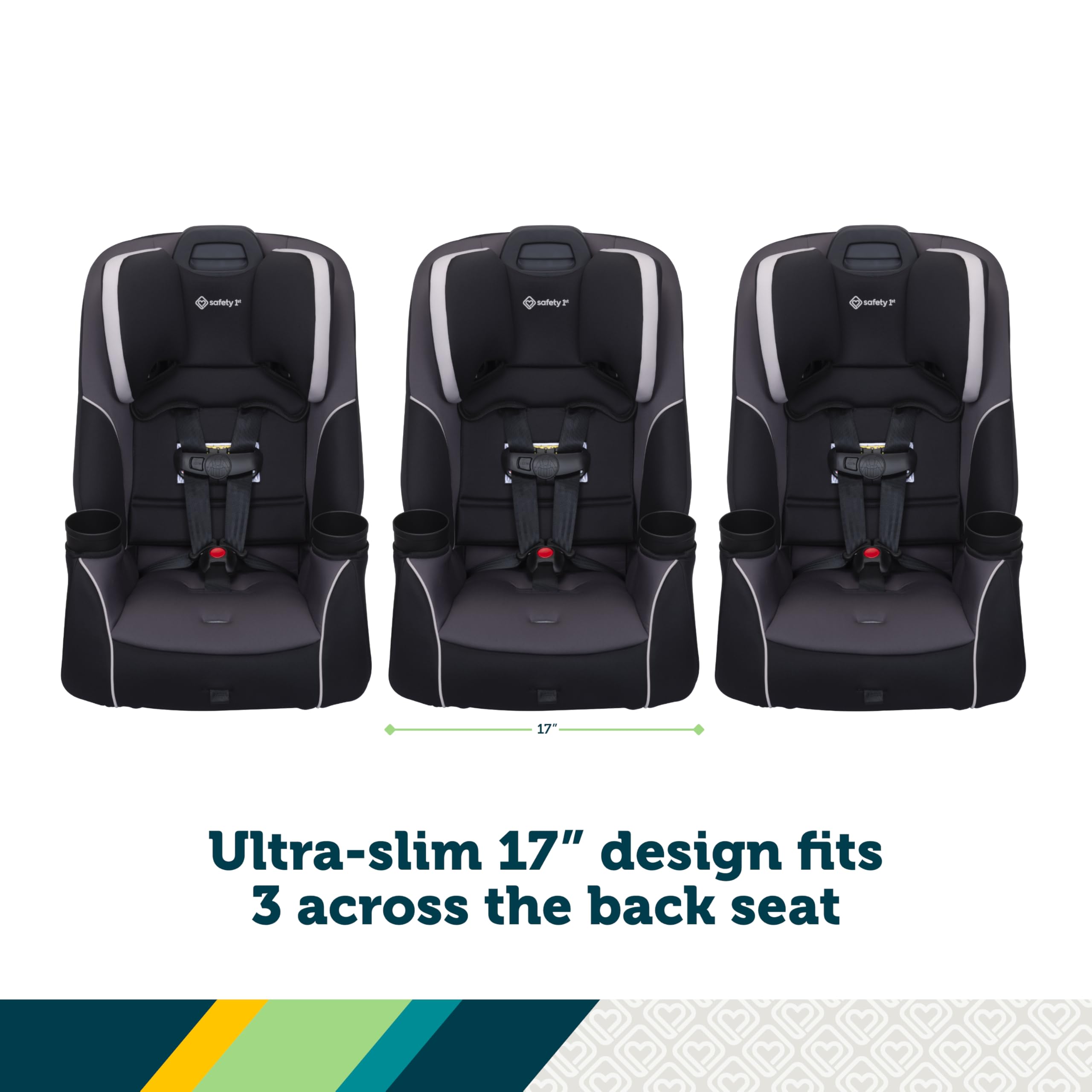 Safety 1st Crosstown Slim All-in-One Convertible Car Seat, Deep Sea - Image 3