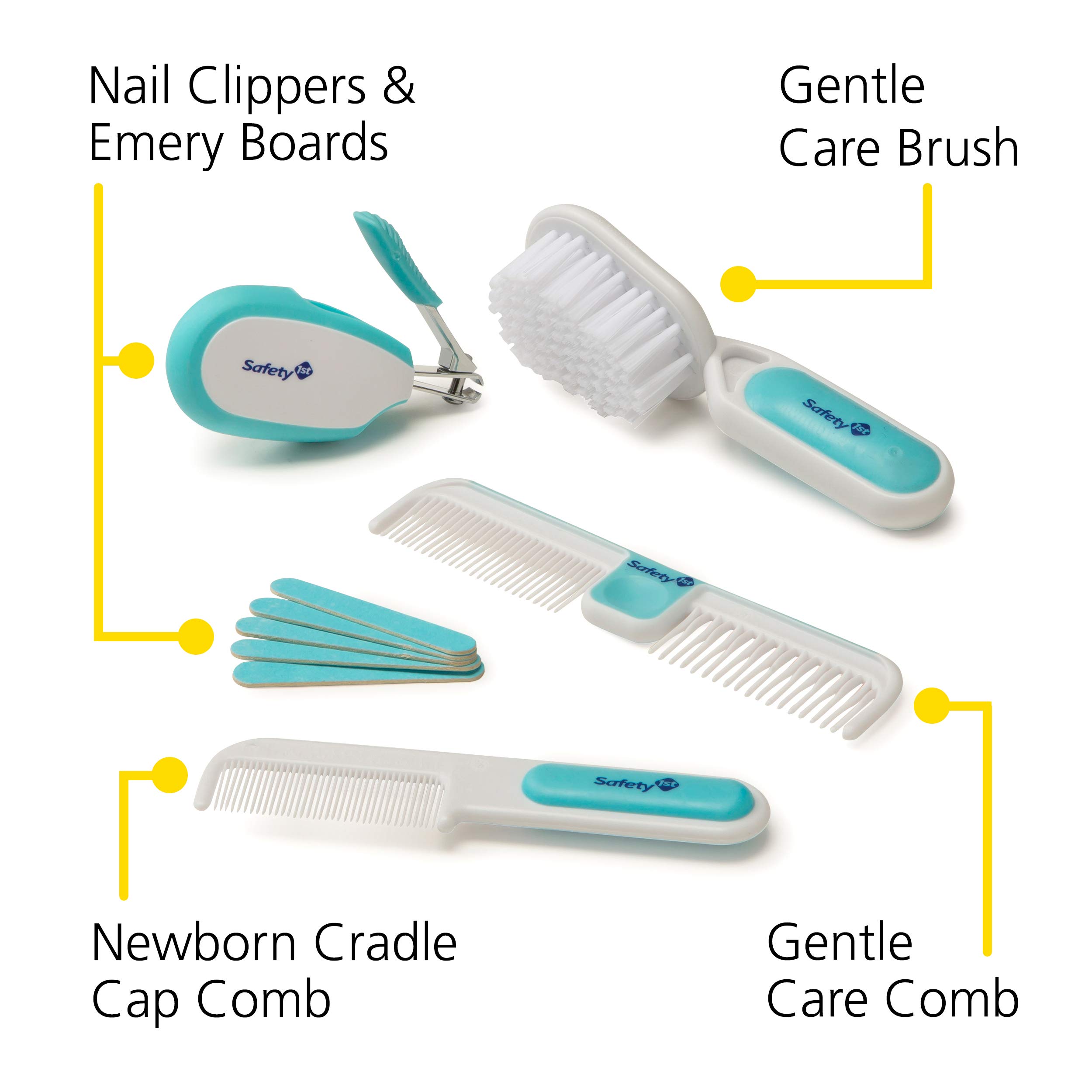 Safety 1st Deluxe Baby Healthcare and Grooming Kit, Arctic Blue, Newborn Baby Essentials, One Size, 25 Pieces - Image 6
