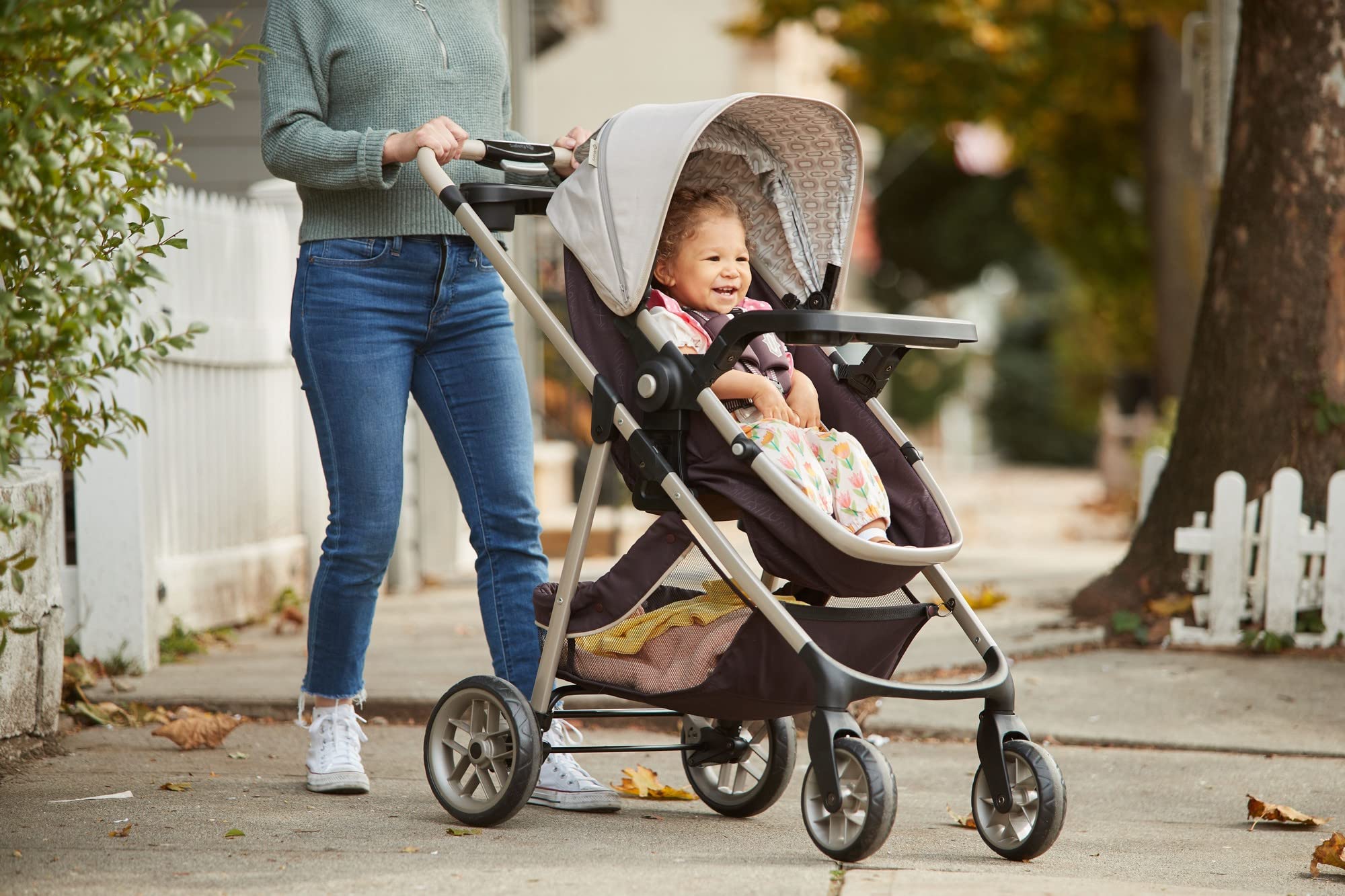 Safety 1st Deluxe Grow and Go Travel System Stroller and Car Seat Combo, 8-in-1 Travel System, Weight Capacity 4-30 lbs, Dunes Edge - Image 8