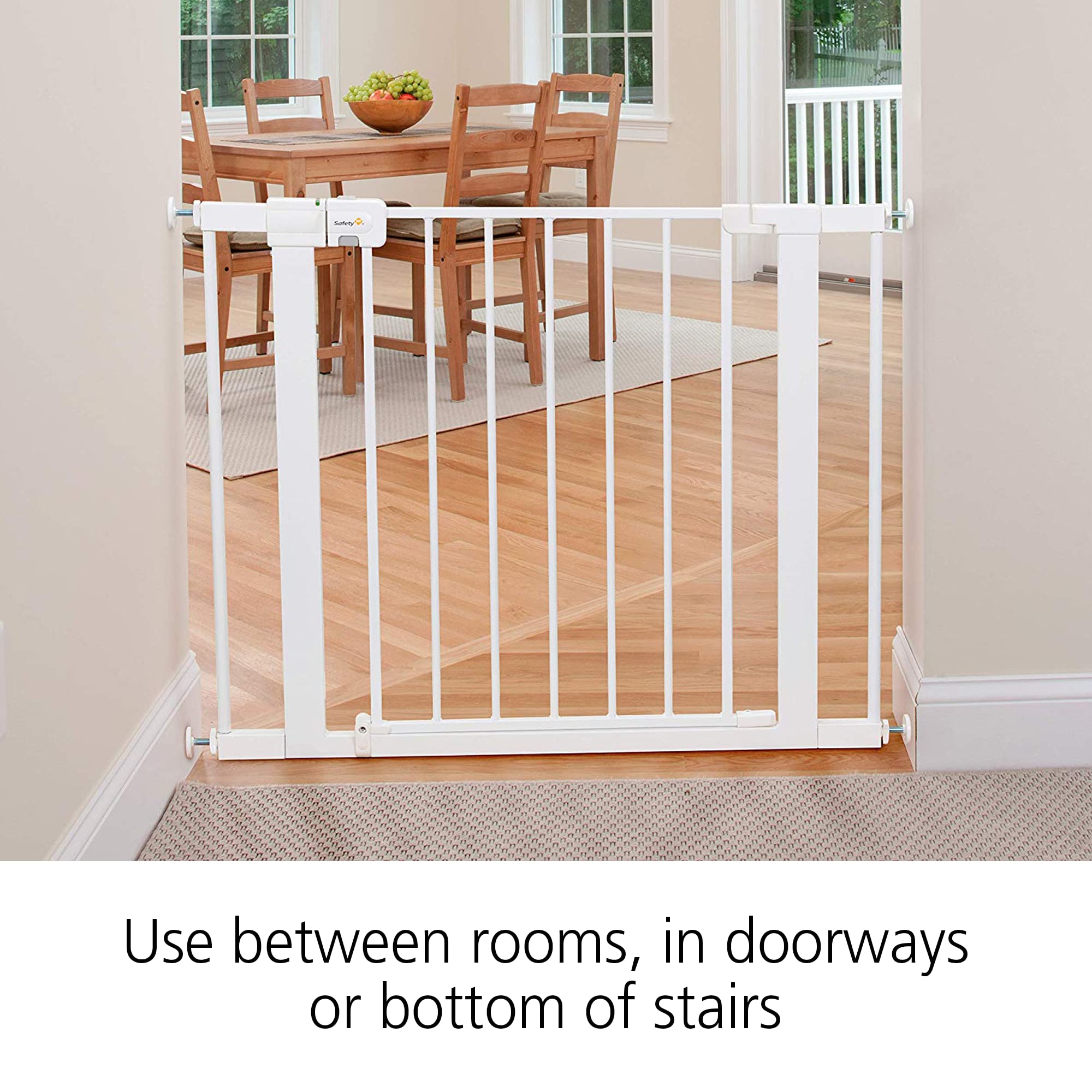 Safety 1st Easy Install Walk Thru Baby Gate for Doorway With Door, Dog Gates, Fits 29"-38", Easy Install 28" Tall, White - Image 12
