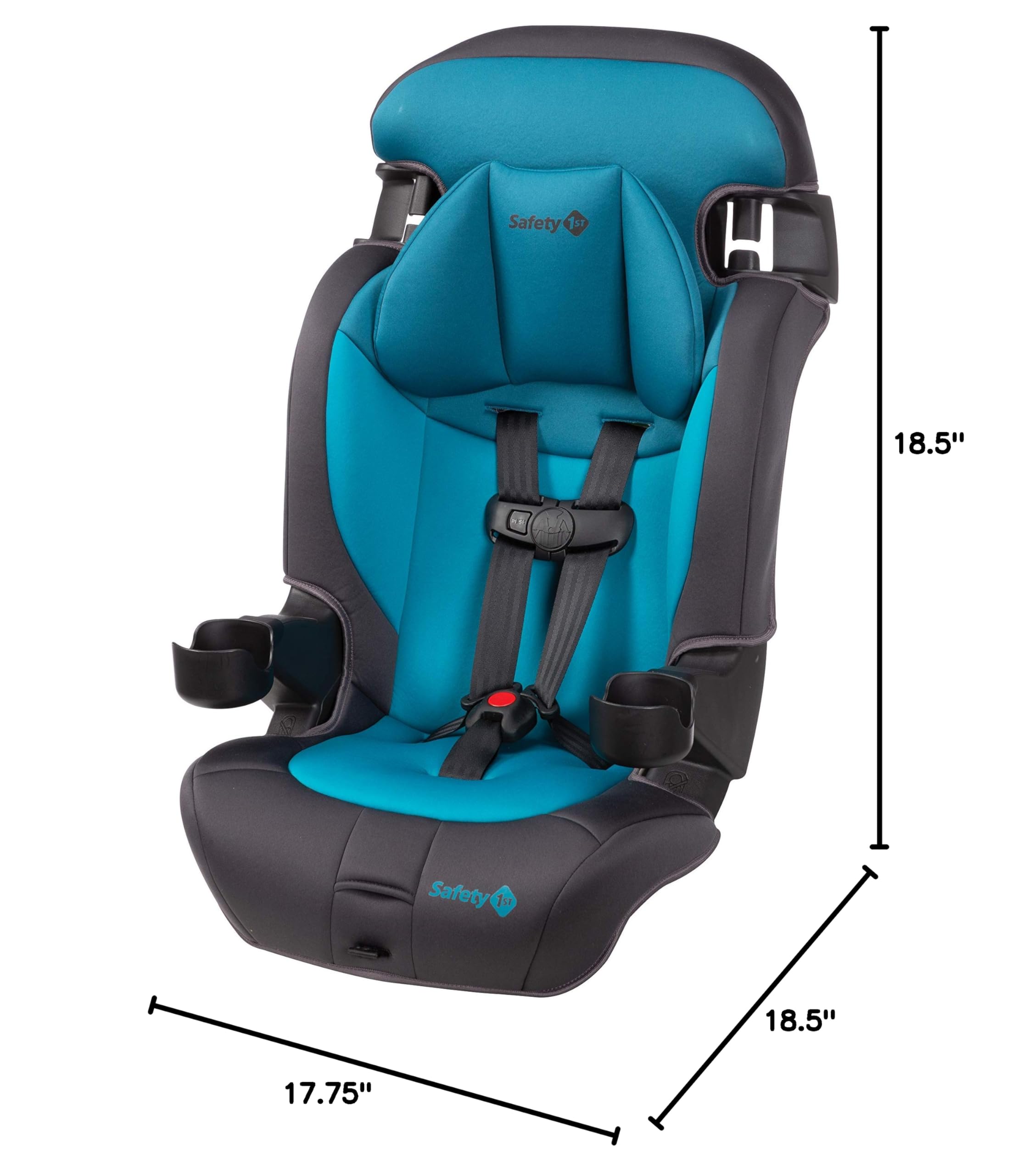Safety 1st Grand 2-in-1 Booster Car Seat, Converts from High Back to Belt-Positioning Booster, High Back Seat for Kids 40-65, and Belt-Positioning 40-100 Pounds, Capri Teal - Image 8