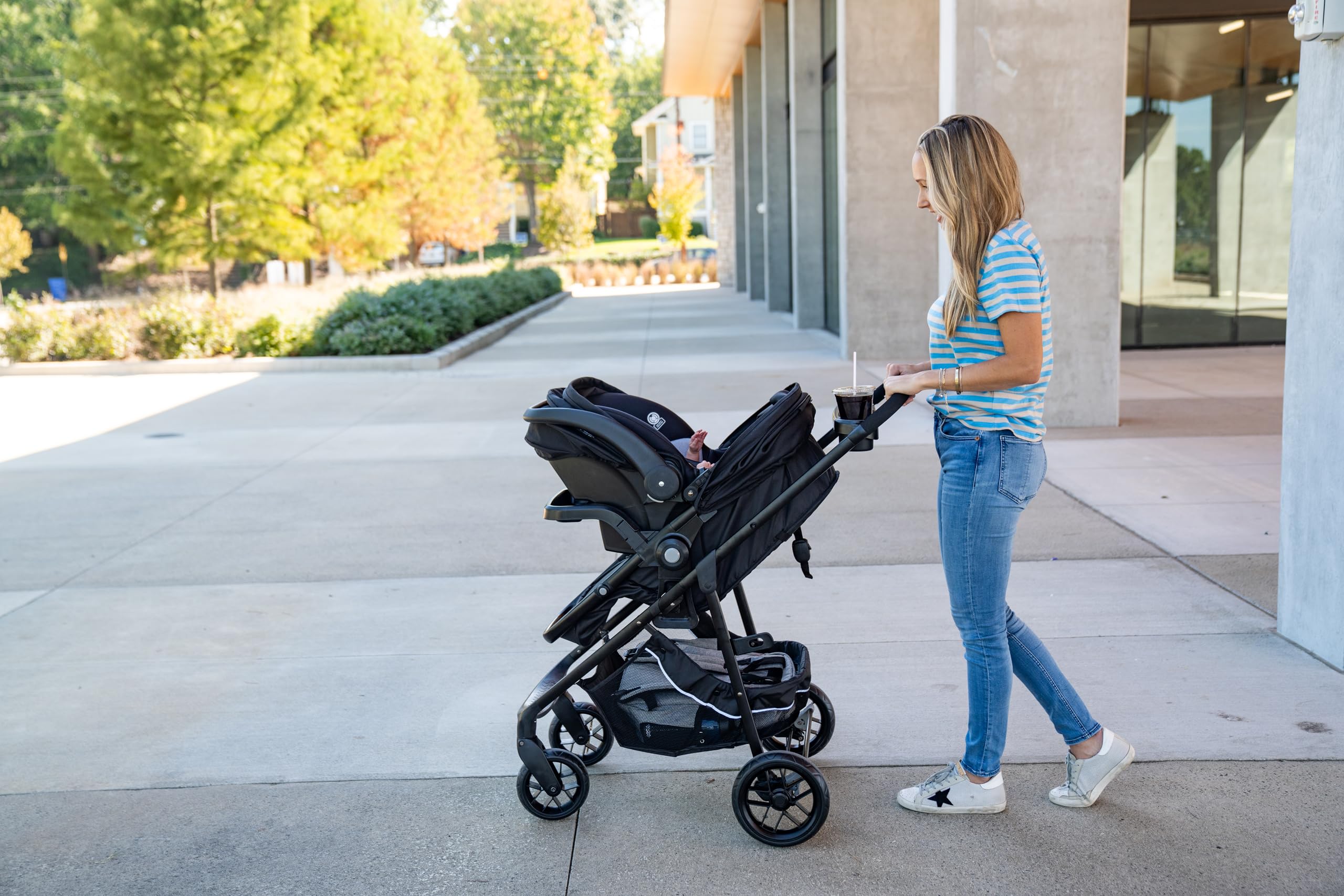 Safety 1st Grow and Go Flex 8-in-1 Car Seat Stroller Combo, Baby Stroller Travel Systems for Infants 4-30 lbs, Stroller and Carseat Combo Set, Forest Tide - Image 13