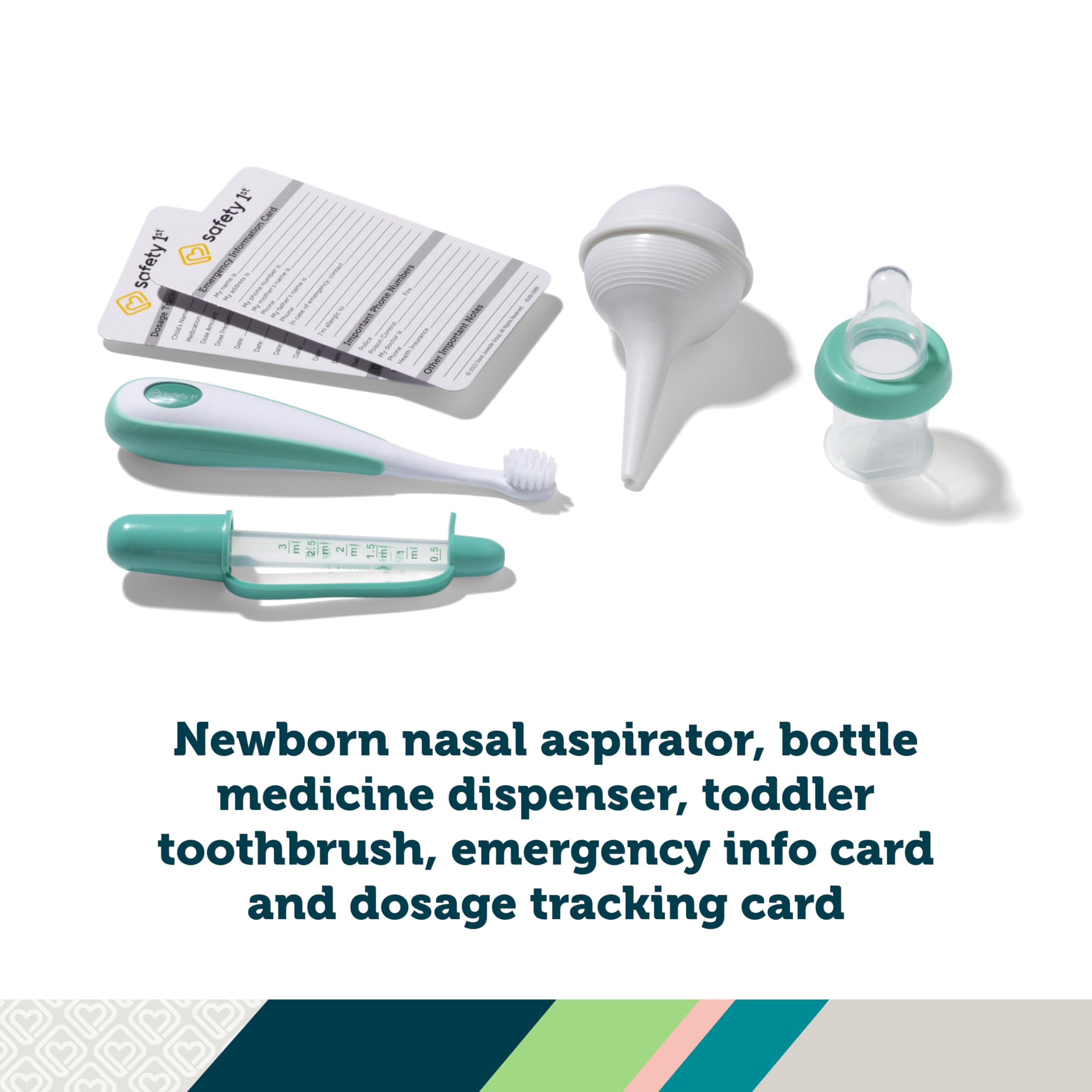 Safety 1st Nursery Care Health & Grooming Kit, Pyramids Aqua, One Size - Image 6