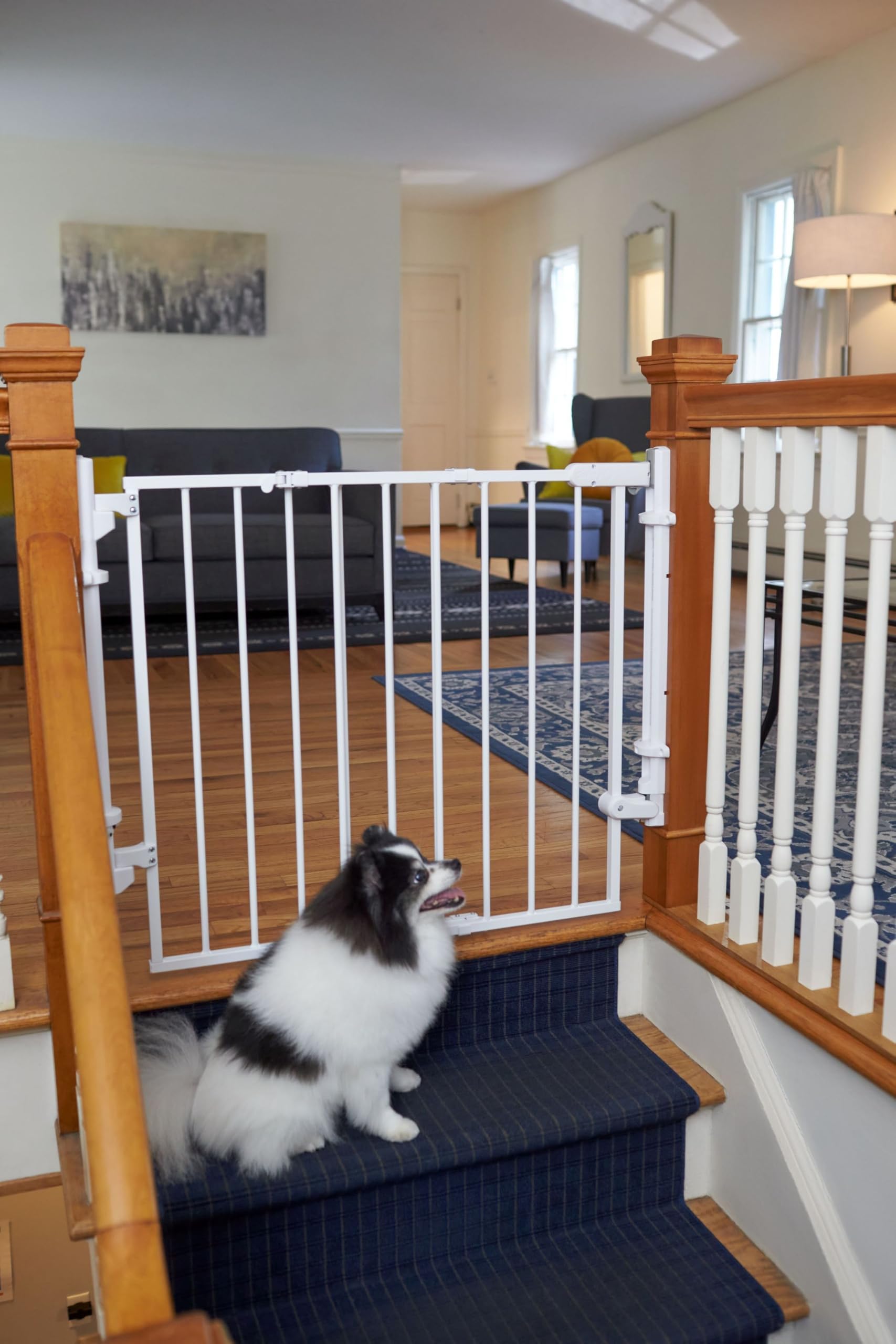 Safety 1st Ready To Install Everywhere Baby Gate, Multi-use Baby Gate with Door for Doorways, Hallways and Stairs, White - Image 10