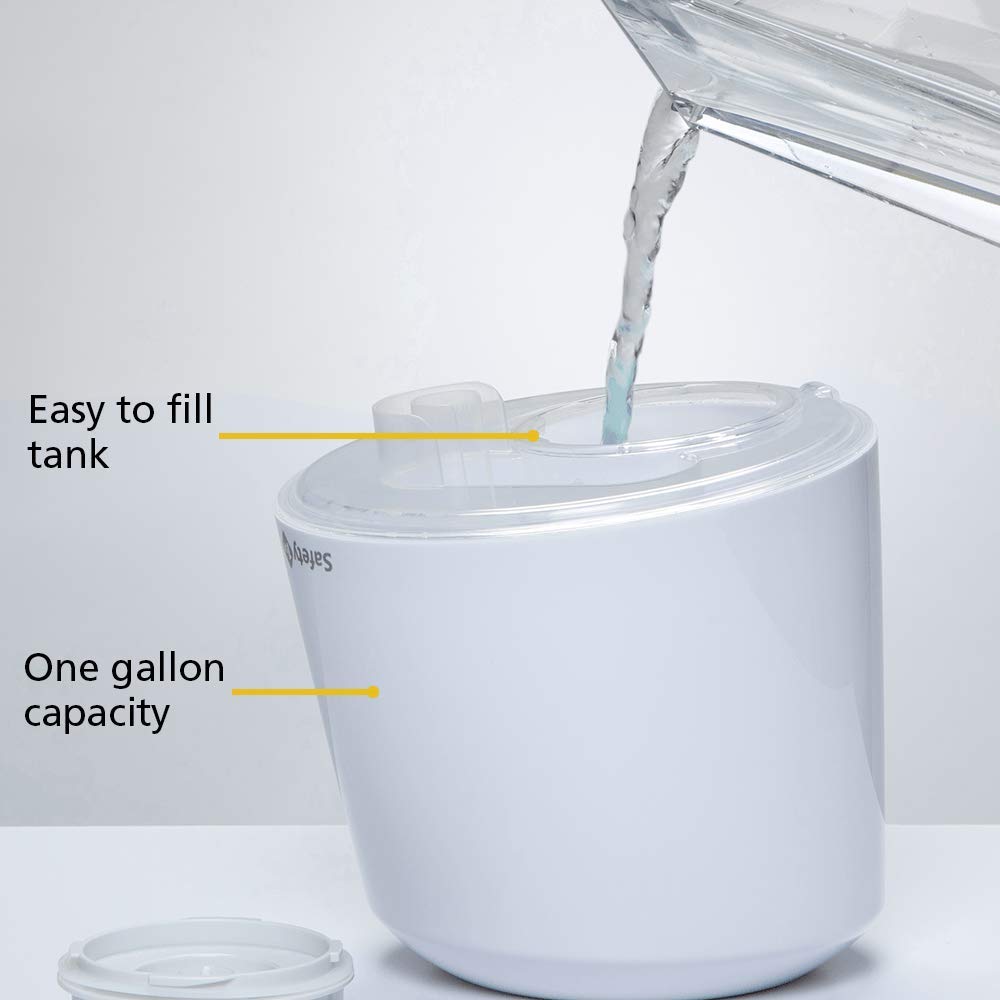 Safety 1st Stay Clean Humidifier, Ultrasonic Mist, One Gallon Easy to Fill Tank, LED Light, and Filter Free - Image 4